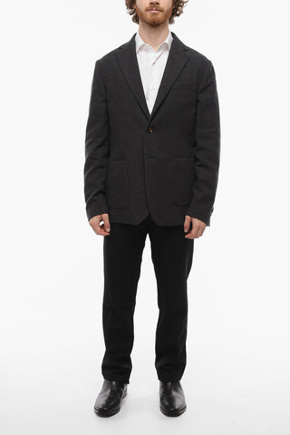 Blazer AAURO Monopetto Sfoderata con Tasche a Toppa