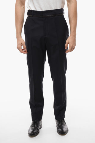 MCQ Wool Blend Pants with Eco-leather Details