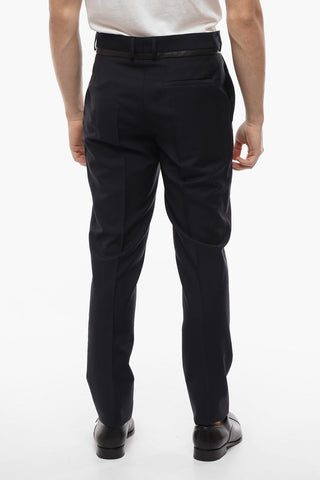 MCQ Wool Blend Pants with Eco-leather Details