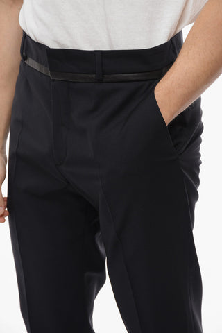 MCQ Wool Blend Pants with Eco-leather Details