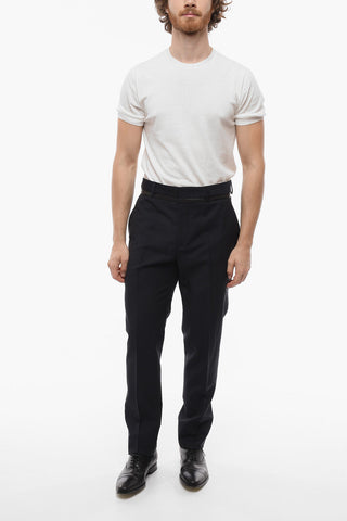 MCQ Wool Blend Pants with Eco-leather Details
