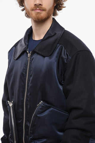 Satin Bomber with Zip Closure