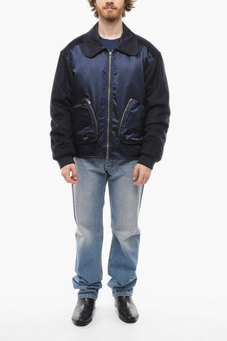 Satin Bomber with Zip Closure