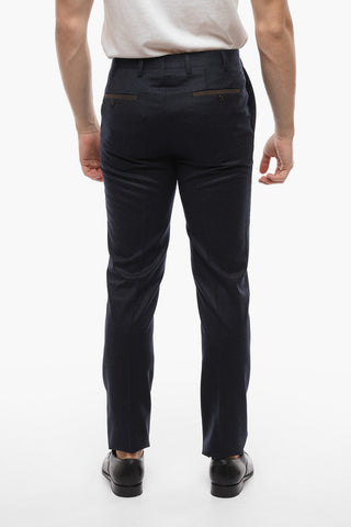 Suede Detail LEADER Wool Pants