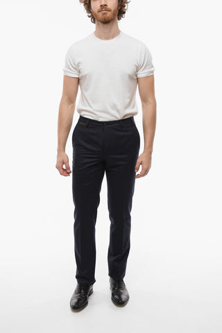Suede Detail LEADER Wool Pants