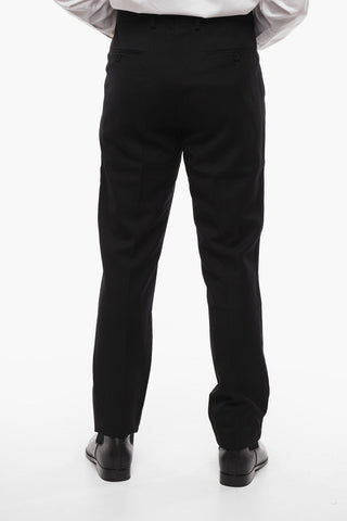 4 Pocket Wool Blend Pants with Belt Loops