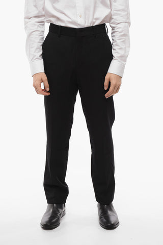 4 Pocket Wool Blend Pants with Belt Loops