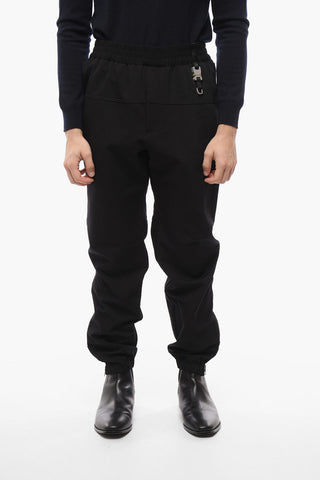 Joggers in Polyestere con Zip sulla Caviglia
