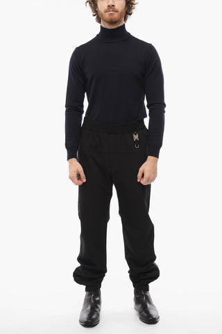 Joggers in Polyestere con Zip sulla Caviglia