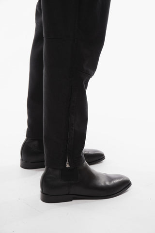 Jeans a 5 Tasche in Twill con Zip Alla Caviglia 20cm