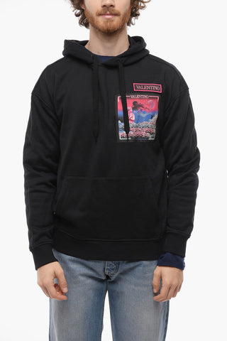 Brushed Cotton Hoodie with Patch