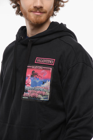 Brushed Cotton Hoodie with Patch