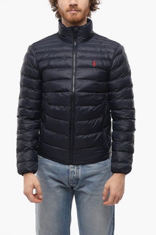 Lightweight Bomber Jacket with Embroidered Logo