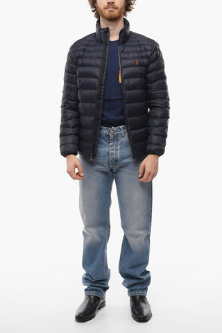 Lightweight Bomber Jacket with Embroidered Logo