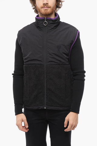 Gilet Imbotito con Dettagli in Shearling