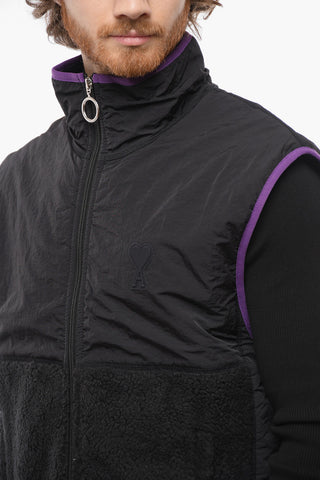 Gilet Imbotito con Dettagli in Shearling