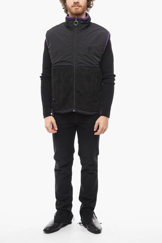Gilet Imbotito con Dettagli in Shearling