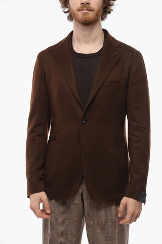 Unlined Cashmere Blazer with Patch Pocket