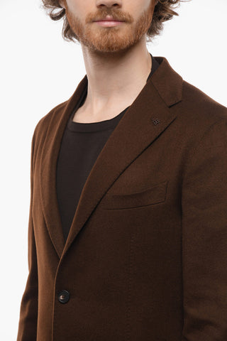 Unlined Cashmere Blazer with Patch Pocket