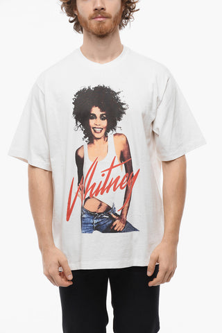WHITNEY HOUSTON T-shirt Girocollo Oversize in Cotone