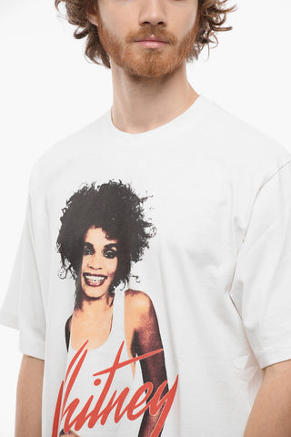 WHITNEY HOUSTON T-shirt Girocollo Oversize in Cotone