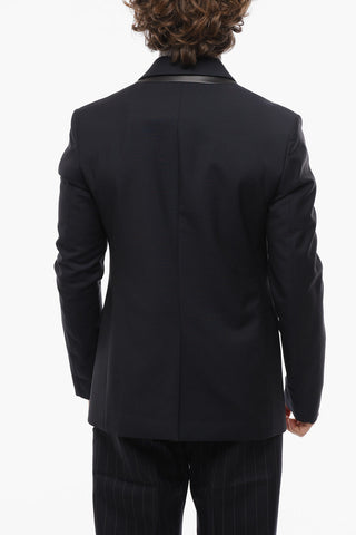 MCQ Multipocket Wool Blend Blazer with Shawl Lapel
