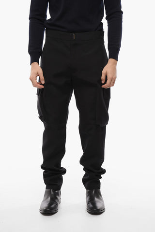Pantaloni Cargo in Lana Slim Fit