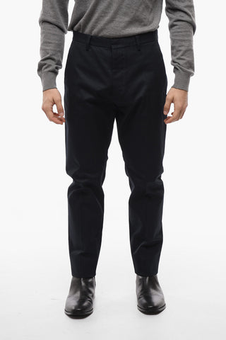 4 Pocket Cool Guy Fit Cotton Pants with Overlock Hem