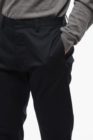 4 Pocket Cool Guy Fit Cotton Pants with Overlock Hem