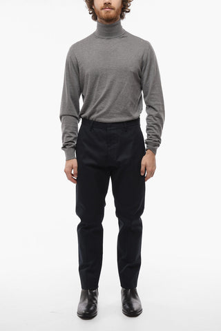 4 Pocket Cool Guy Fit Cotton Pants with Overlock Hem