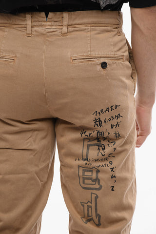 FACETASM Pantaloni Chino in Cotone con Stampa