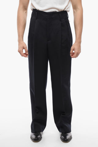 Double-pleated baggy Pants with Belt Loops