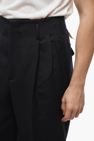 Double-pleated baggy Pants with Belt Loops