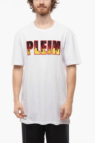 COUTURE SS FLAME Crew-neck T-shirt with Embroidered logo