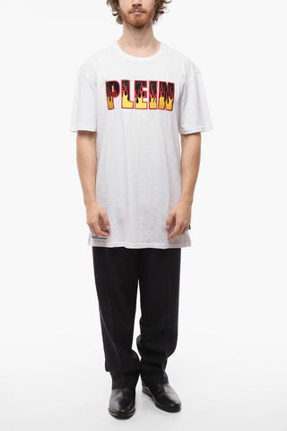 COUTURE SS FLAME Crew-neck T-shirt with Embroidered logo