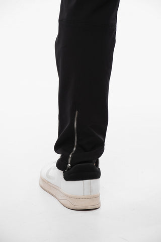 Nylon Joggers with Ankle Zip 