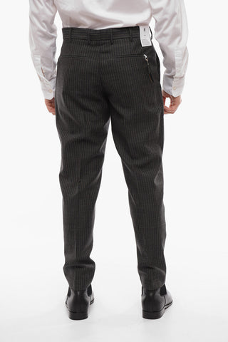 EDGE Pinstriped Wool Rebel Fit Pants