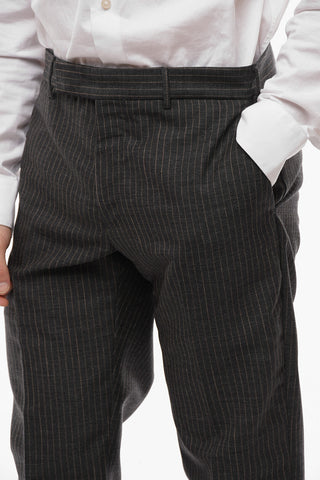 EDGE Pinstriped Wool Rebel Fit Pants