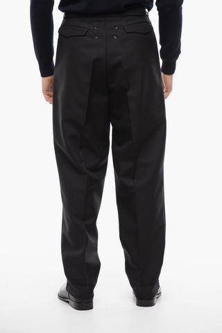 Pantaloni Regular Fit a 1 Pince in Lana
