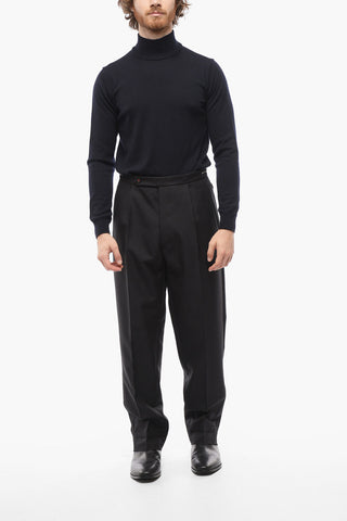 Pantaloni Regular Fit a 1 Pince in Lana
