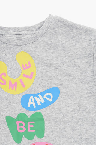 T-Shirt Girocollo Stampata sul Fronte