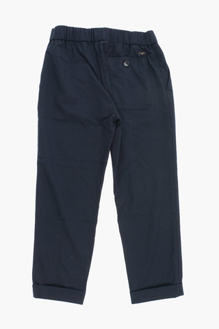 3-Pockets Casual Pants with Drawstrin Waist