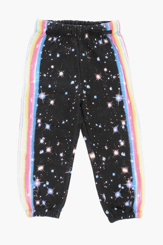 Fleeced Cotton Printed Joggers