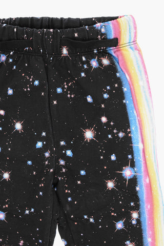 Fleeced Cotton Printed Joggers