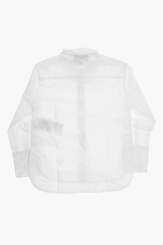 EMPORIO Solid Color Shirt with Side Slits