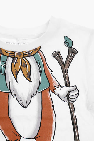 T-Shirt Girocollo Stampata sul Fronte