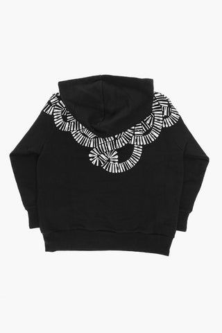 Solid Color Hoodie with Contrasting Print