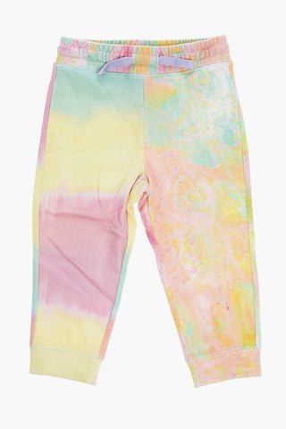 Joggers Effetto Tie-Dye in Cotone Felpato