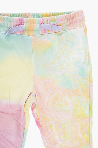 Joggers Effetto Tie-Dye in Cotone Felpato