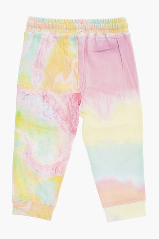Joggers Effetto Tie-Dye in Cotone Felpato